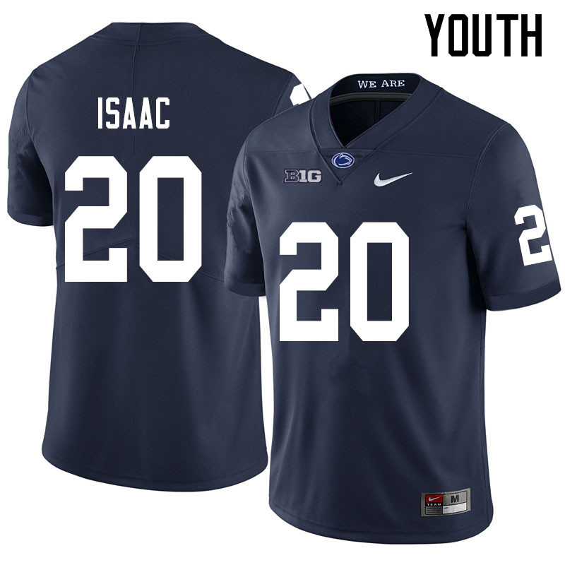 Youth #20 Adisa Isaac Penn State Nittany Lions College Football Jerseys Sale-Navy - Click Image to Close